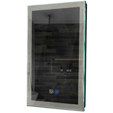 Specchio LED Verticale | Pulsanti touch | Funzione anti-appannamento | Luce bianca neutra - Reyze Serie Simetria Modello 4